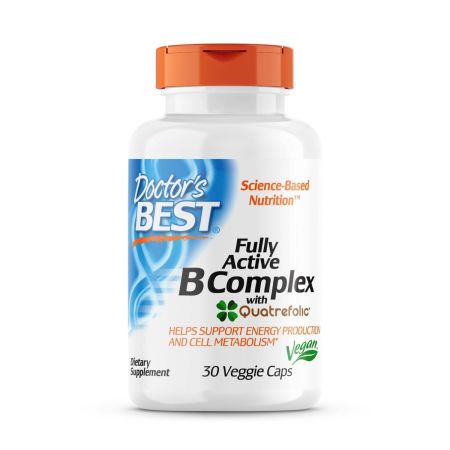 Doctor's Best Fully Active B Complex with Quatrefolic 30 Veggie Capsules