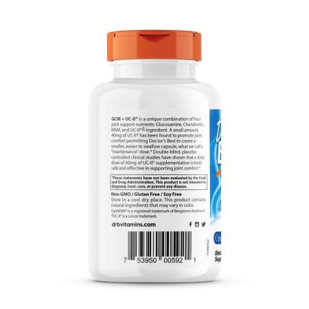 La meilleure glucosamine du médecin, la chondroïtine, le MSM + UCII, 90 capsules végétariennes