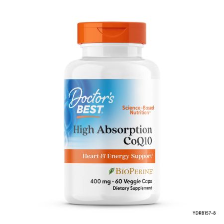 Doctor's Best High Absorption CoQ10 with BioPerine 400 mg 60 Veggie Capsules