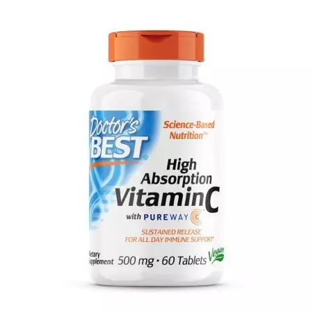 Doctor's Best High Absorption Vitamin C with PureWayC 500 mg 60 Tablets