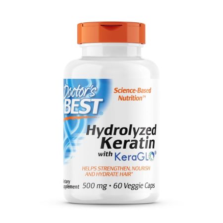 Doctor's Best Hydrolysed Keratin 500mg 60 Veggie -capsules