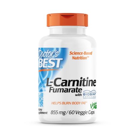 Doctor's beste lcarnitine fumaraat met biosint carnitines, 855 mg 60 Veggie -capsules