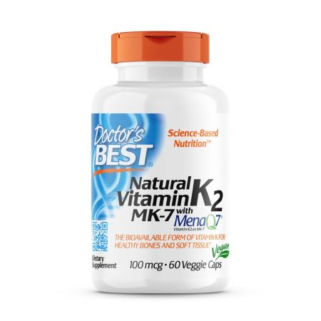 Doctor's Best Natural Vitamin K2 Mk7 met Menaq7 100 mcg 60 Veggie -capsules