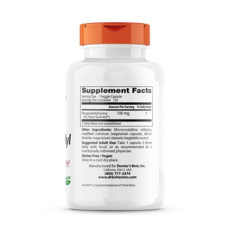 Ārsta labākā fosfatidilserīna ar Serinaid, 100 mg 120 veggie kapsulas