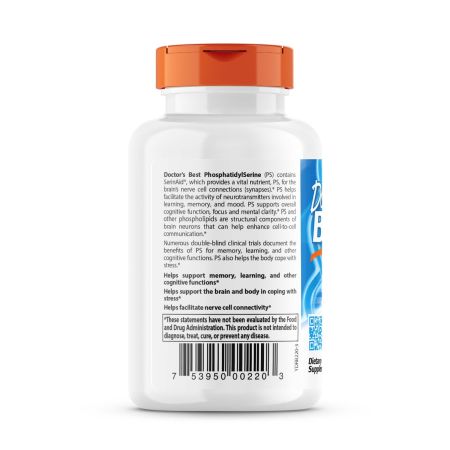 Melhor fosfatidilserina do médico com serinaid, 100 mg 120 cápsulas vegetarianas