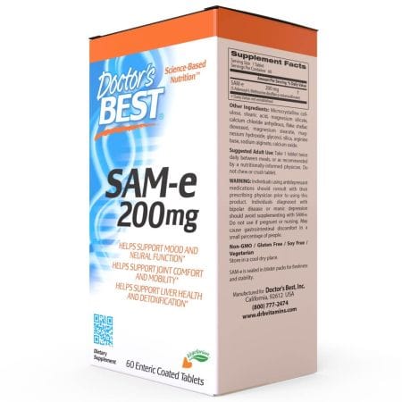 Doctor's Best SAMe 200 mg 60 Enteric Coated Tablets