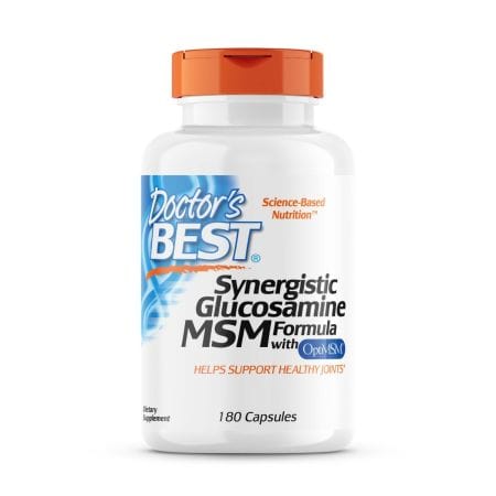 Doctor's Best Synergistic Glucosamine MSM Formula with OptiMSM 180 Capsules