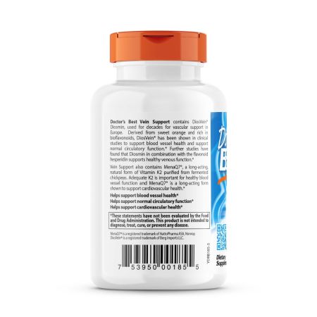 Doctor's beste adersteun met Diosvein en Menaq7 60 Veggie -capsules