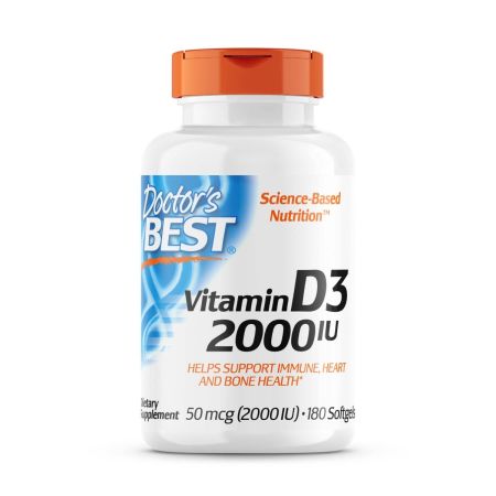 La migliore vitamina D3 50 mcg (2.000 UI) 180 Softgels