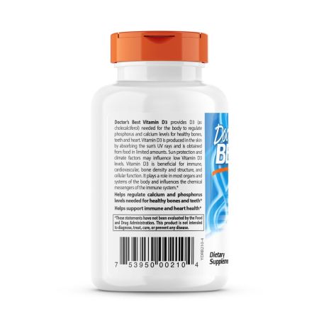 Doctor's beste vitamine D3 50 mcg (2.000 IU) 180 softgels