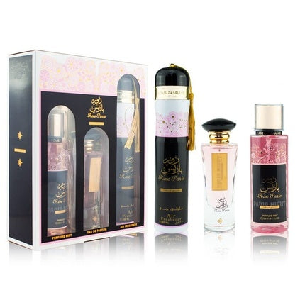 Rose Paris Night Gift Set by Ard Al Zaafaran 100ml Eau de Parfum 300ml Room Spray 250ml Body Spray