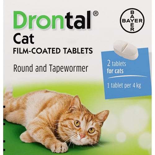 Drontal Cat Tape & Roundworm Tablets Pack of 2 - welzo