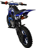 Petrol Mini Dirt Bike for Kids 50cc – Pull Start, 2-Stroke Engine, Vented Disc Brakes, Ages 6–12 – Blue