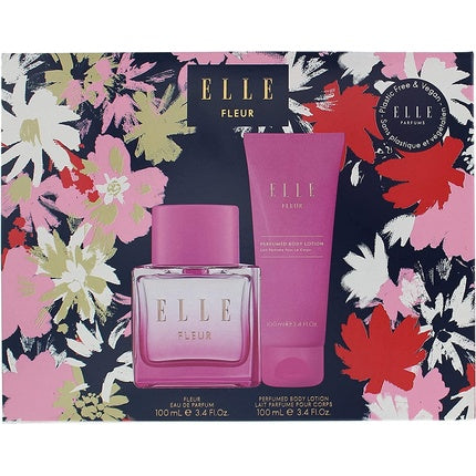 Elle Fleur 2 Piece Gift Set: Eau De Parfum 100ml - Body Lotion 100ml