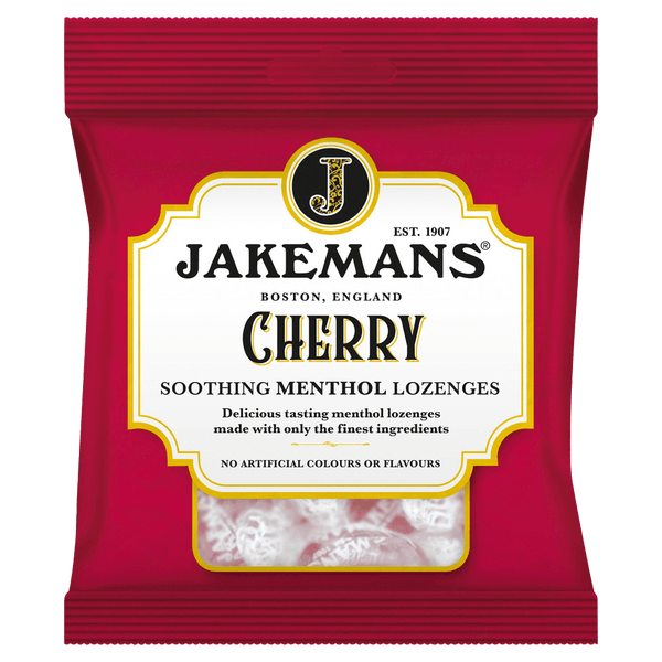 Jakemans Cough Sweets Cherry Menthol 73g - welzo