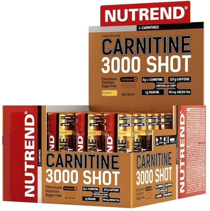 Nutrend Carnitine 3000 Shot, Strawberry - 20 x 60 ml.