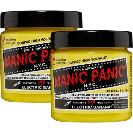 Manic Panic Electric Banana Classic Creme Vegan Cruelty Free Yellow Semi Permanent Hair Dye 118ml