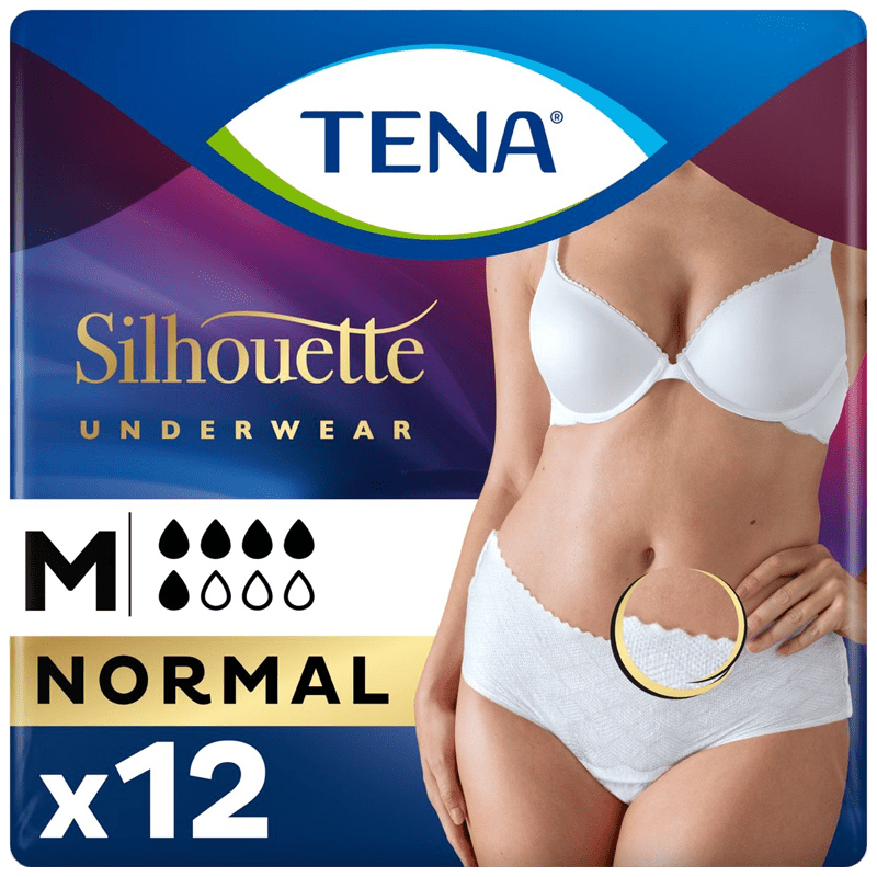 TENA Silhouette Lady Pants Blanc Normal Medium Pack of 12 - welzo