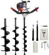 52cc Petrol Earth Auger – Fence Post Hole Borer, Ground Drill & 2 Extensions