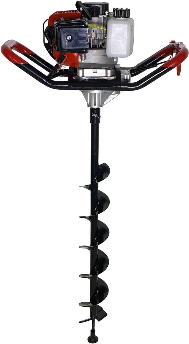 52cc Petrol Earth Auger – Fence Post Hole Borer, Ground Drill & 2 Extensions