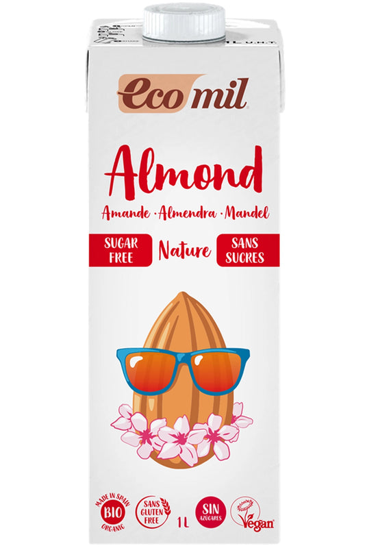 Ecomil Organic Almond Drink 6% Sugar Free 1L