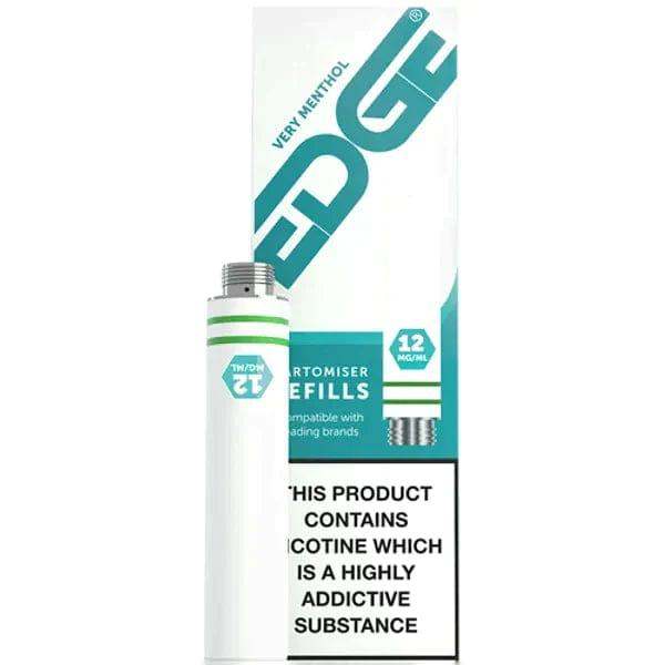 EDGE Cartomiser Refills 12mg Very Menthol Flavour Pack of 3 - welzo