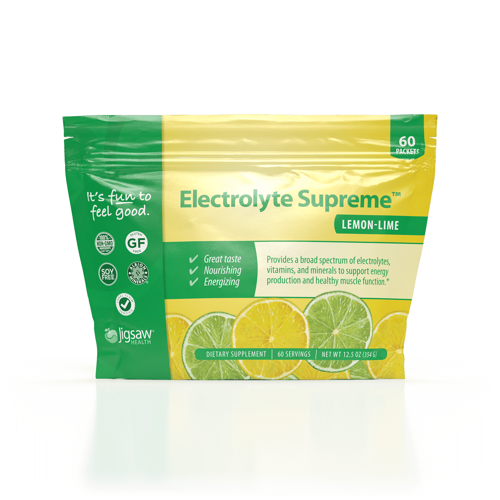 Electrolyte Supreme - 60 Packets - Lemon Lime - Jigsaw Health - welzo