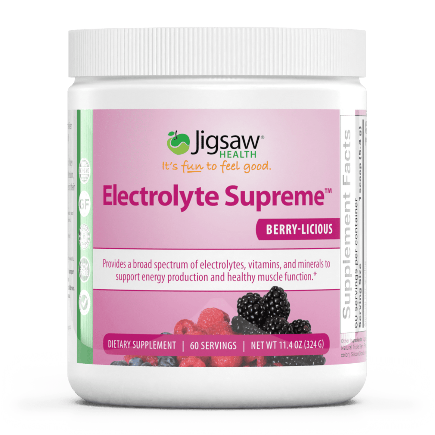 Electrolyte Supreme™ Berry-Licious flavour, 330 g - Jigsaw Health - welzo