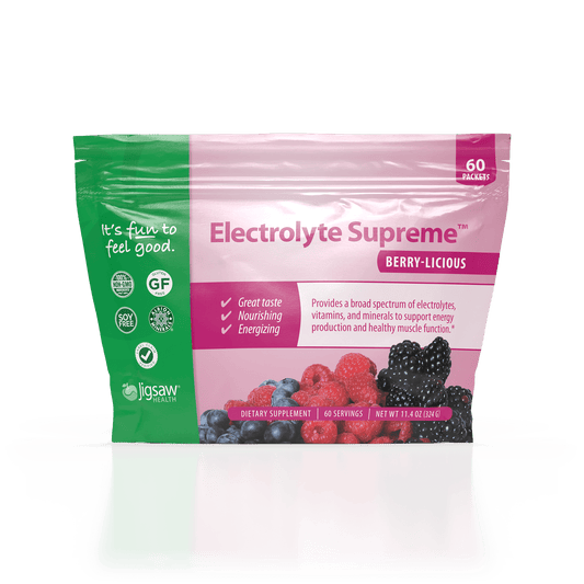 Electrolyte Supreme™ Berry-Licious flavour, 60 packets - Jigsaw Health - welzo