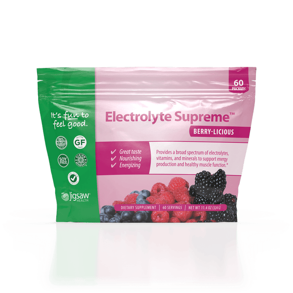 Electrolyte Supreme™ Berry-Licious flavour, 60 packets - Jigsaw Health - welzo