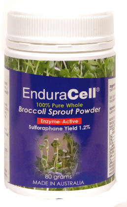 Enduracell - 100% Pure Whole Broccoli Sprout Enzyme-Active Powder - 80g ...