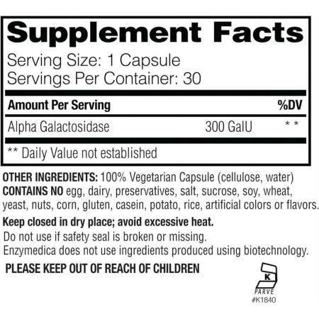 Enzymedica BeanAssist 30 Capsules