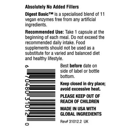 Capsules enzymedica digest 180 (label britannique)