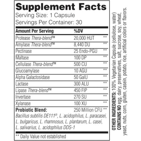 Enzymedica Digest Basic + Probiootikumid 30 kapslit