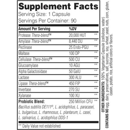 Enzymedica Digest Basic + Probiootikumid 90 kapslid