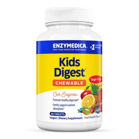 Enzymedica kids digest дъвчащи плодове punch 60 дъвчащи