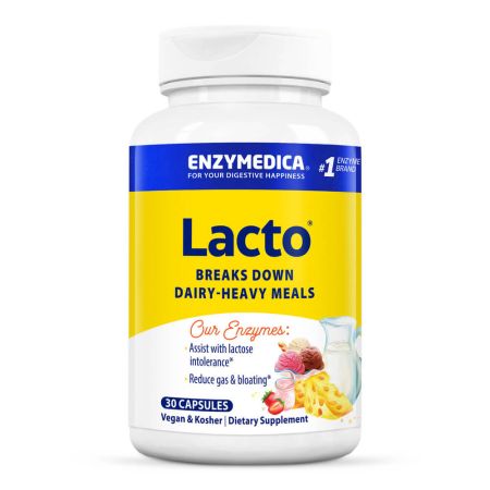 Enzymedica Lacto 30 kapsułki (etykieta w Wielkiej Brytanii)