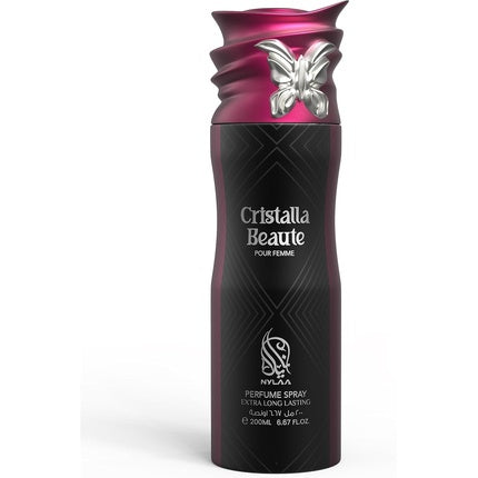 Cristalla Beaute Body Spray 200ml Extra Long Lasting Perfumed Body Deodorant For Her