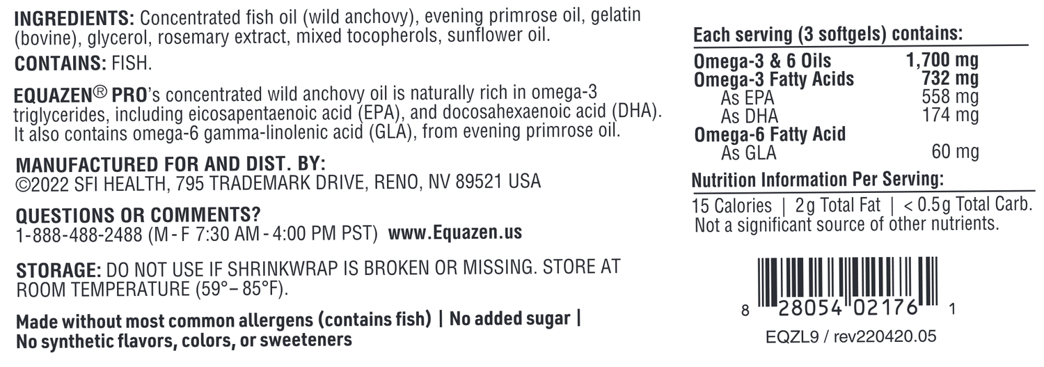 Поддръжка на ADHD, 90 Softgels - Equazen® Pro