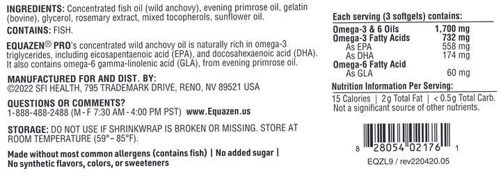 ADHD palaikymas, 90 „Softgels“ - „Equazen® Pro“