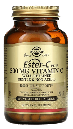 Ester-C Plus Vitamin C, 500 mg (100 capsules) - Solgar - welzo