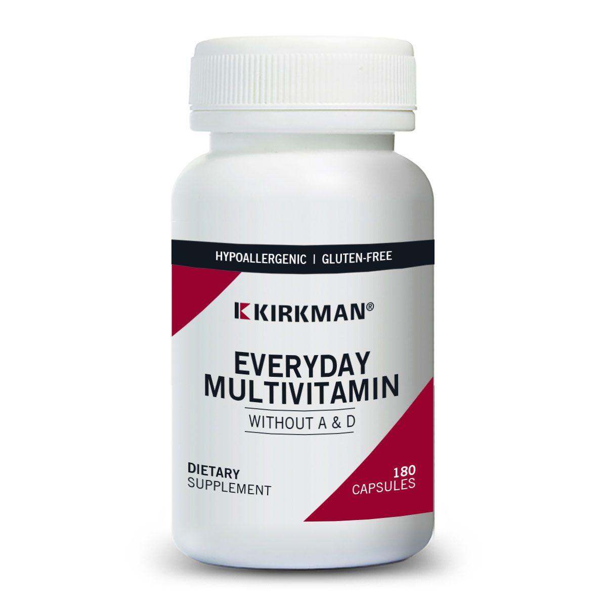 EveryDay Multi-Vitamin w/o Vitamins A & D - 180 Caps - Kirkman Labs - welzo