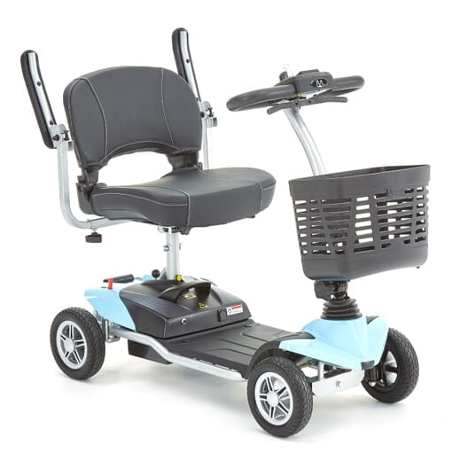 Lagana sklopiva skuter pokretljivosti za pokretanje - 4mph Lithium Travel skuter u svijetloplavoj boji (evolite model)