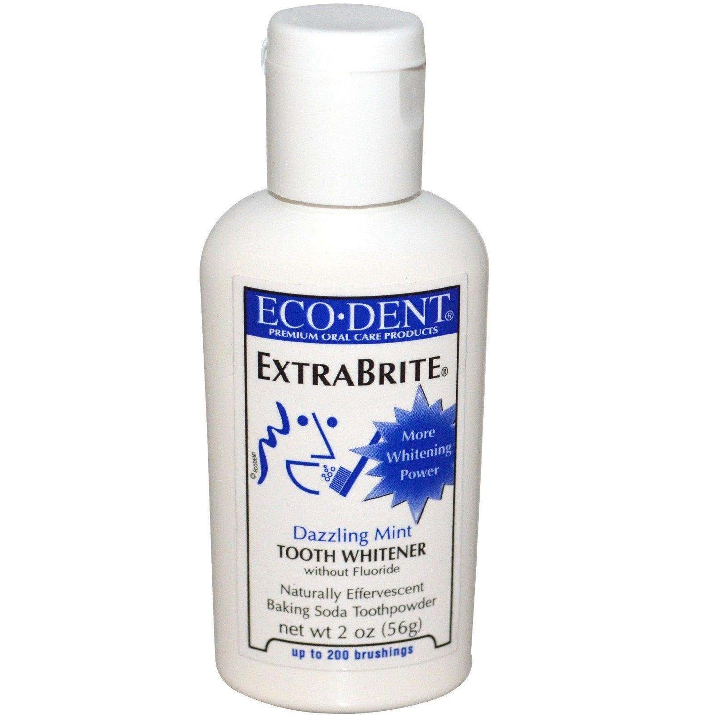 ExtraBrite, Tooth Whitener without Fluoride, Dazzling Mint, 56g - Eco-Dent - welzo