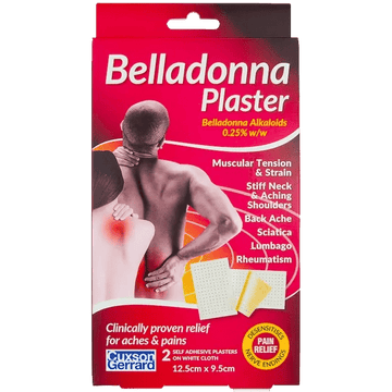 Belladonna Medicated Plaster 12.5cm x 9.5cm Pack of 2