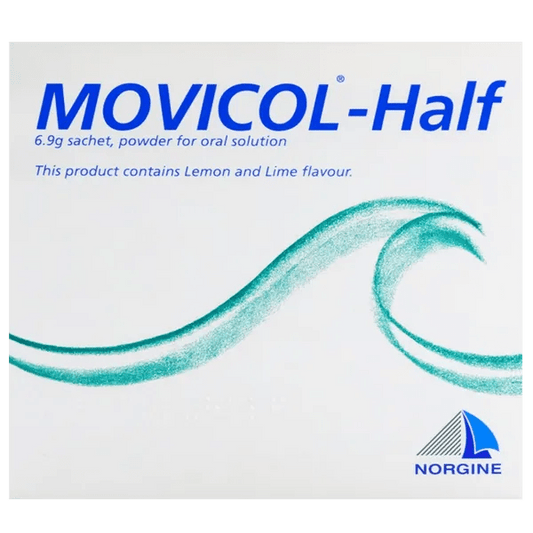 Πακέτο σακχάρων Movicol-Half Powder των 30