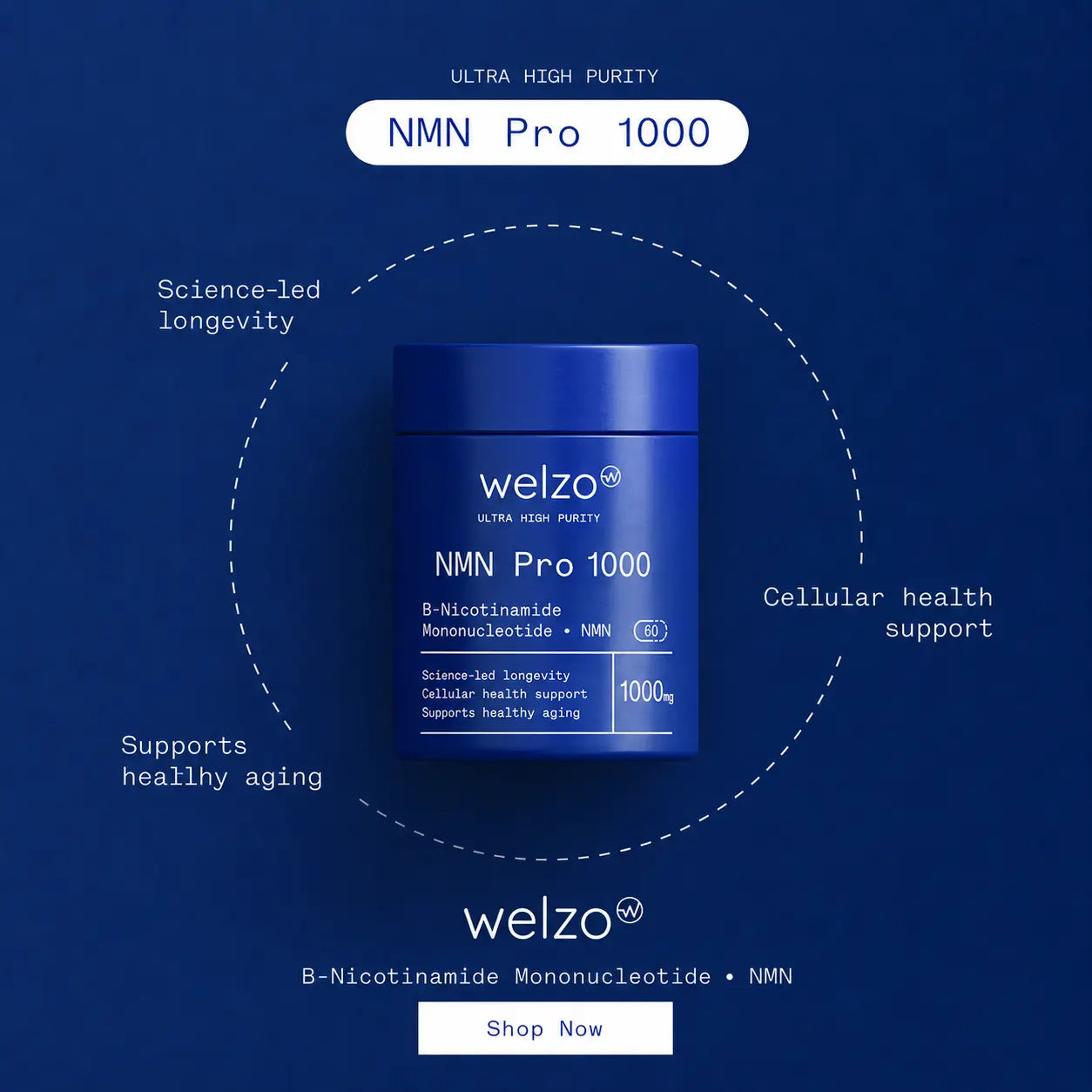 NMN Pro 1000 - Welzo Ultra Purity