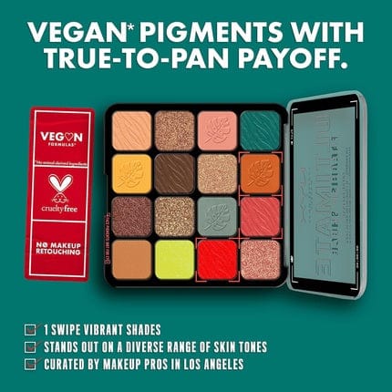 NYX Professional Makeup Ultimate Shadow Palette 16 Vibrant True-To-Pan Eyeshadow Shades Metallics Shimmers Colours and Nudes in Pressed Pigments Vegan 0.8g 02 Paradise Shock