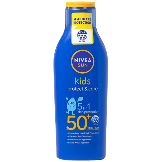 Nivea Sun Kids Protect & Care Lotion SPF50+ UVA 5* 200ml - welzo