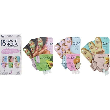 Skin Treats 18 Days of Masking Set 9 Resealable Bags Total 270ml